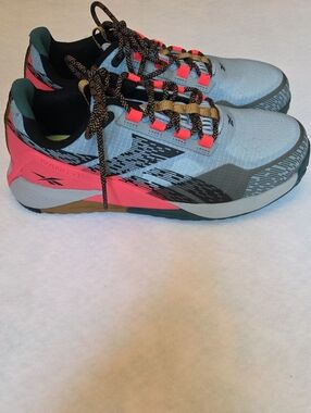 Reebok Women’s Nano X1 Athletic Shoes - Light Blue with Pink Highlights